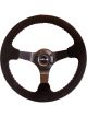 NRG Reinforced Steering Wheel 350mm / 3in. Deep Blk Suede w/Blk BB…
