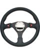 NRG Reinforced Steering Wheel 320mm Blk Leather w/Dual Buttons