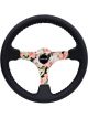 NRG Reinforced Steering Wheel 350mm / 3in. Deep Blk Leather Floral…