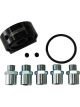Aeroflow Billet Oil Cooler Sandwich Adapter With 2 x 1/8