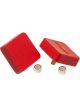 Prothane Universal Bump Stop 5/8X2X2 Sqr w/ Ctr Stud Red