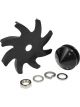 Aeroflow Alternator Fan & Pulley For Ford & Holden Black