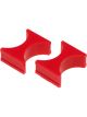 Prothane Universal Shock Reservoir Mounts 2.5/2.5 Diameter Red