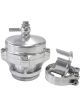 Aeroflow 50mm Blow Off Valve With Weld-On Flange And V-Band Silver