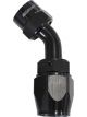 Aeroflow Kryptalon Full Flow Swivel 30 Degree Hose End -8AN Black