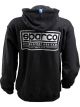 Sparco Swtshrt Hooded Heritage Blk Sm