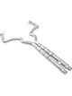 Stainless Works For 2015-16 Mustang GT 3in Catback H-Pipe Retro Cham…