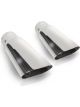 Stainless Works Flat Oval Exhaust Tips 2.5in Inlet priced per pair