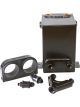 Aeroflow Dual EFI Pump Surge Tank Kit Black + Tank, Pump Bracket