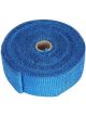 Torque Solution 50in x 2in Universal Fiberglass Exhaust Wrap Blue
