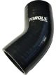 Torque Solution 45 Degree Silicone Elbow: 2.75 inch Black Uni