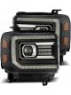 AlphaRex For 14-18 GMC Sierra LUXX LED Proj Headlights Plank Style Black