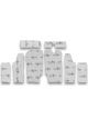 Flatline Trunk Silver / Black For Ford Mustang 1971-73 Kit