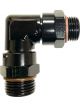 Fragola Adapter 90° 6 AN Male O-Ring to 6 AN Male O-Ring Black
