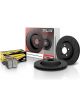 Hawk Talon Ceramic Rear Cross Drilled Slotted Rotor w/ Brake Pad