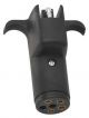 Reese Trailer Plug Adapter 6-Way Plug to 4-Way Flat Plug Plastic Black 