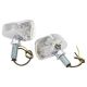 Attitude lnc Turn Signal Lights Clear Indicators LED Body Chrome For Harley Set 