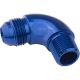 Proflow 90 Full Flow 1/8in. NPT To Male -04AN Flare to NPT Adaptor Blue
