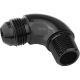 Proflow 90 Full Flow 3/8in. NPT To Male -06AN Flare to NPT Adaptor Black