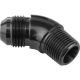 Proflow 45 Full Flow 1/2in. NPT To Male -08AN Flare to NPT Adaptor Black