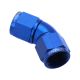 Proflow 45 Female Flare Union Full Flow Swivel Hose End -04AN Blue
