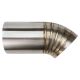 Proflow Pie Cut Welded 304 Steel Dump Pipe Tip 3.00'' 27 Angle 120mm Leg Length