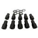 Street Pro Wheel Lug Nut Kit Black 002 Open End Mag Length 1.46 1/2 Set of 10