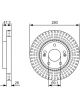 2 x Bosch Disc Brake Rotor 280mm