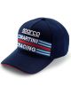 Sparco Cap Flat Visor Martini-R Blue