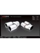 XForce 2.5 Inlet Twin 80mm Straight-Cut Round Tip Single In Twin Out