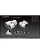 XForce 4 Inlet Twin 80mm Straight-Cut Round Staggered Tip
