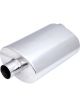 XForce 3in Inlet Centre Offset 6in x 10in 409 Stainless Steel Resonator