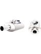 XForce Muffler, Varex, Oval, 304 S/S, Polished, 2.50 In. Center In/Out 23.50