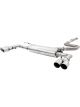 XForce Non-Polished SS 3 Cat Back System Varex Rear Muffler w/ Tips