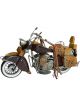 Boyle Handmade Indian Motorbike with Leatherette Handles Brown 36cm
