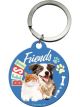 Nostalgic-Art Licensed Stainless Steel Keyring Round Best Friends Cat & Dog