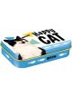 Nostalgic-Art Licensed Product Pet Treat Box Happy Cat Light Blue 9.5 x 6 x 2cm