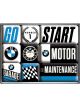 Nostalgic-Art Licensed Product Magnet Set BMW - Motor 7cm L x 9.3cm W