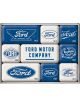 Nostalgic-Art Licensed Product Magnet Set Ford Logo Evolution 7cm L x 9.3cm W
