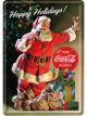 Nostalgic-Art Licensed Metal Card Coca-Cola Happy Holidays Santa 10 x14cm W
