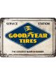 Nostalgic-Art Licensed Product Metal Card Goodyear White Logo 10 cm L x 14cm W