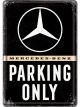 Nostalgic-Art Licensed Product Metal Card Mercedes Benz Parking Only 10 x14cm W