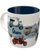 Nostalgic-Art Licensed Product Retro Look Mug Vespa Model Chart White 330ml