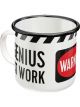 Nostalgic-Art Licensed Product Enamel Coated Mug Genius at Work White 360ml