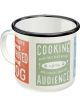Nostalgic-Art Licensed Product Enamel Coated Mug Dog Rules White 360ml