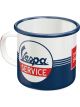 Nostalgic-Art Licensed Product Enamel Coated Mug Vespa Service White 360ml