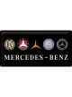 Nostalgic-Art Licensed Long Sign Mercedes-Benz Logo Evolution 1cmx25cmx50cm
