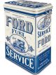 Nostalgic-Art Licensed Clip Top Tin Ford Fuel & Service White 7.5x11x17.5cm 1.3L