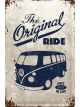 Nostalgic-Art Licensed XL Metal Sign VW Bulli The Original Ride 40x60cm White