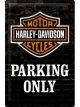 Nostalgic-Art Licensed XL Metal Sign Harley-Davidson Parking Only 40x60cm Black